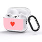 Red Heart AirPods Pro Glitter Case Side Image