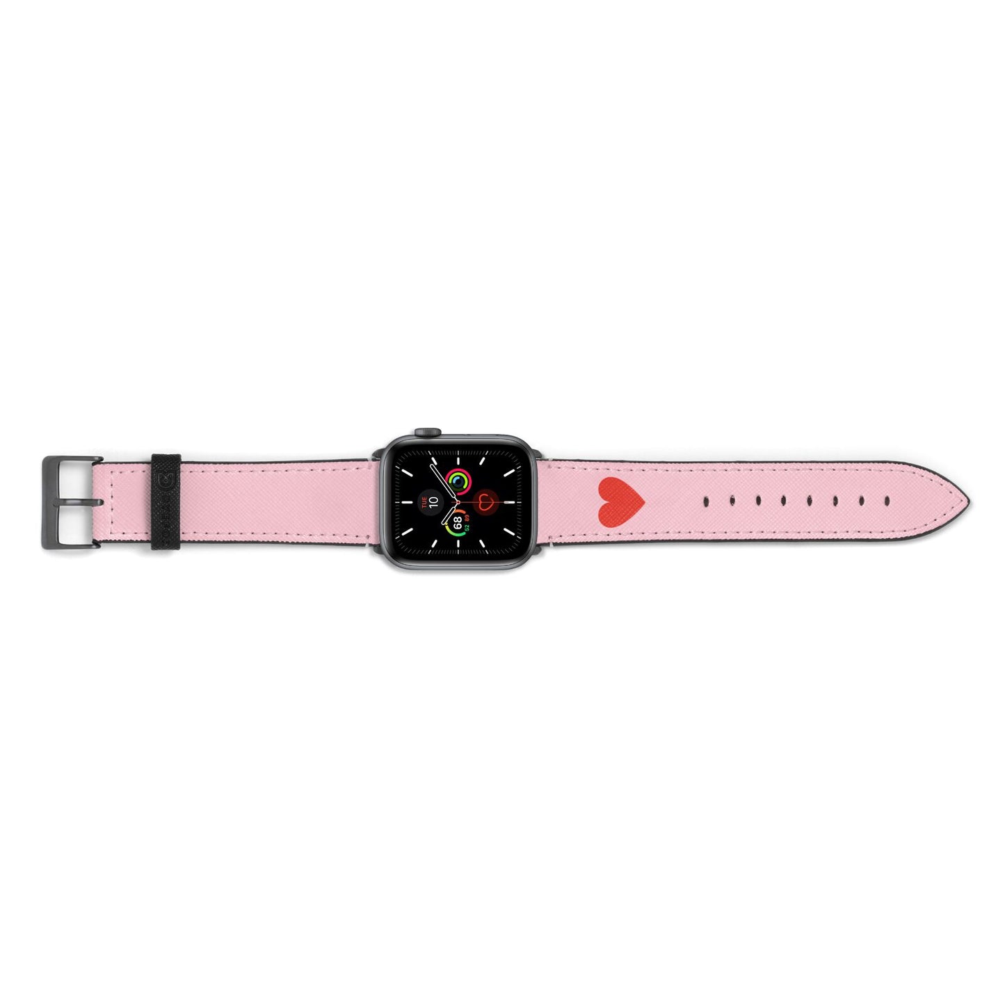 Red Heart Apple Watch Strap Landscape Image Space Grey Hardware