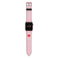 Red Heart Apple Watch Strap with Rose Gold Hardware