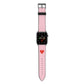 Red Heart Apple Watch Strap with Space Grey Hardware