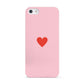 Red Heart Apple iPhone 5 Case