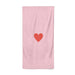 Red Heart Beach Towel