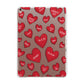 Red Hearts Couples Personalised Apple iPad Rose Gold Case