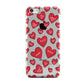 Red Hearts Couples Personalised Apple iPhone 5c Case
