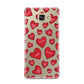Red Hearts Couples Personalised Samsung Galaxy A9 2016 Case on gold phone