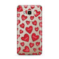 Red Hearts Couples Personalised Samsung Galaxy J7 2016 Case on gold phone