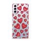 Red Hearts Couples Personalised Samsung S21 Plus Case