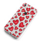 Red Hearts Couples Personalised iPhone 8 Bumper Case on Silver iPhone Alternative Image
