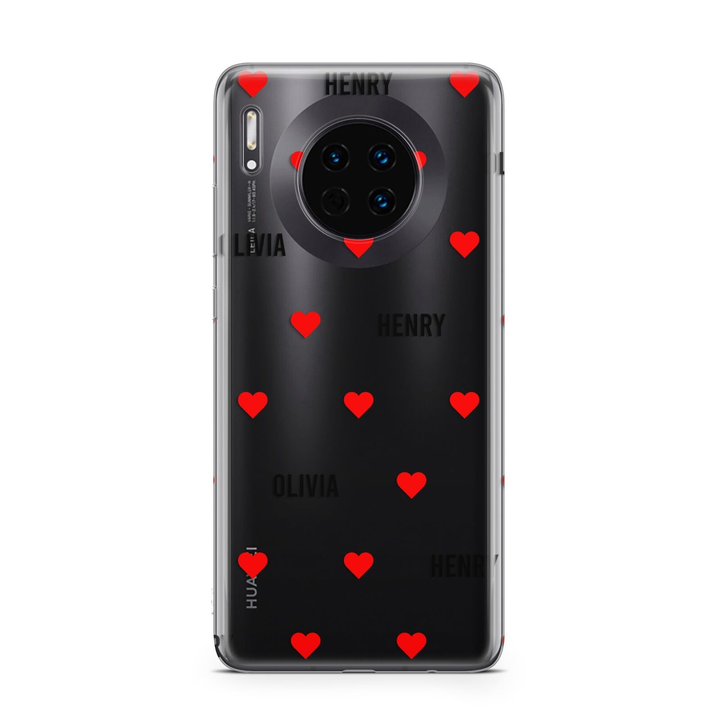 Red Hearts with Couple s Names Huawei Mate 30