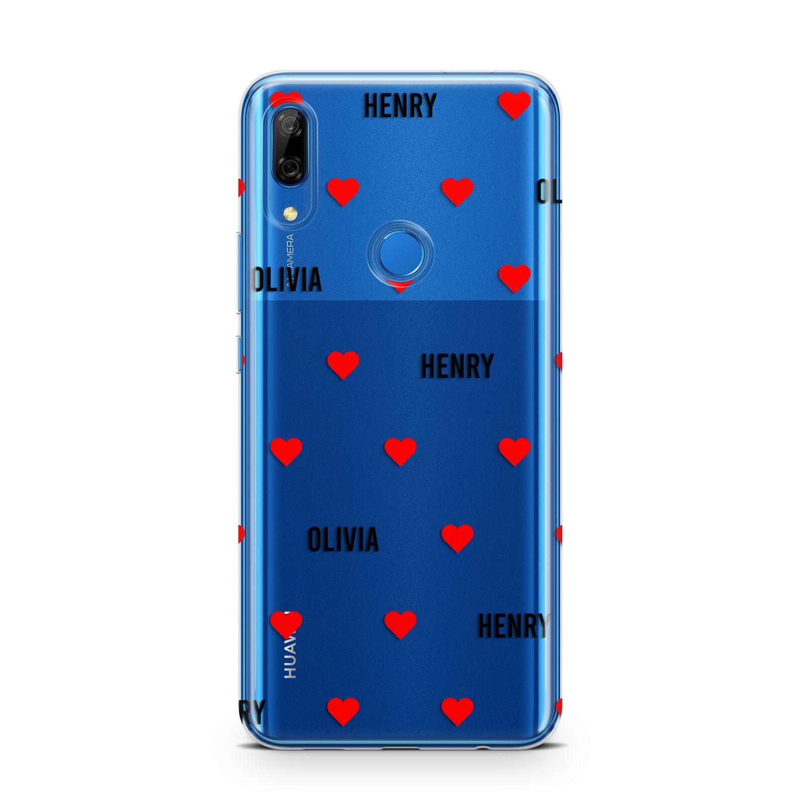 Red Hearts with Couple s Names Huawei P Smart Z