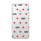 Red Hearts with Couple s Names Huawei P8 Lite Case