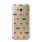 Red Hearts with Couple s Names Samsung Galaxy A3 2017 Case on gold phone