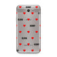 Red Hearts with Couple s Names Samsung Galaxy J7 2017 Case