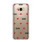Red Hearts with Couple s Names Samsung Galaxy S8 Plus Case