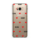 Red Hearts with Couple s Names Samsung Galaxy S8 Plus Case