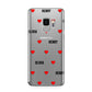Red Hearts with Couple s Names Samsung Galaxy S9 Case