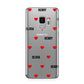 Red Hearts with Couple s Names Samsung Galaxy S9 Case