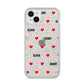 Red Hearts with Couple s Names iPhone 14 Plus Glitter Tough Case Starlight