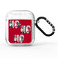 Red Ho Ho Ho Photo Upload Christmas AirPods Glitter Case