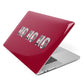 Red Ho Ho Ho Photo Upload Christmas Apple MacBook Case Side View