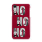 Red Ho Ho Ho Photo Upload Christmas Apple iPhone XR White 3D Snap Case