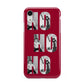 Red Ho Ho Ho Photo Upload Christmas Apple iPhone XR White 3D Tough Case