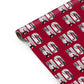 Red Ho Ho Ho Photo Upload Christmas Personalised Gift Wrap
