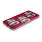 Red Ho Ho Ho Photo Upload Christmas Protective Samsung Galaxy Case Angled Image