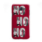 Red Ho Ho Ho Photo Upload Christmas Samsung Galaxy J5 Case