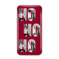 Red Ho Ho Ho Photo Upload Christmas Samsung Galaxy J7 2017 Case