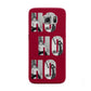 Red Ho Ho Ho Photo Upload Christmas Samsung Galaxy S6 Case