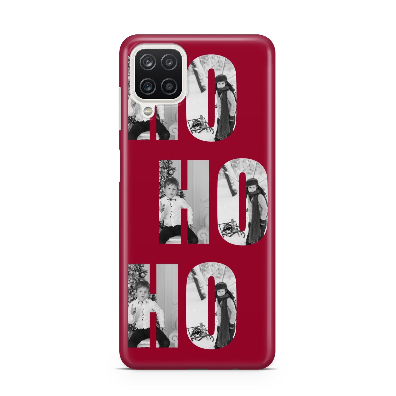 Red Ho Ho Ho Photo Upload Christmas Samsung M12 Case