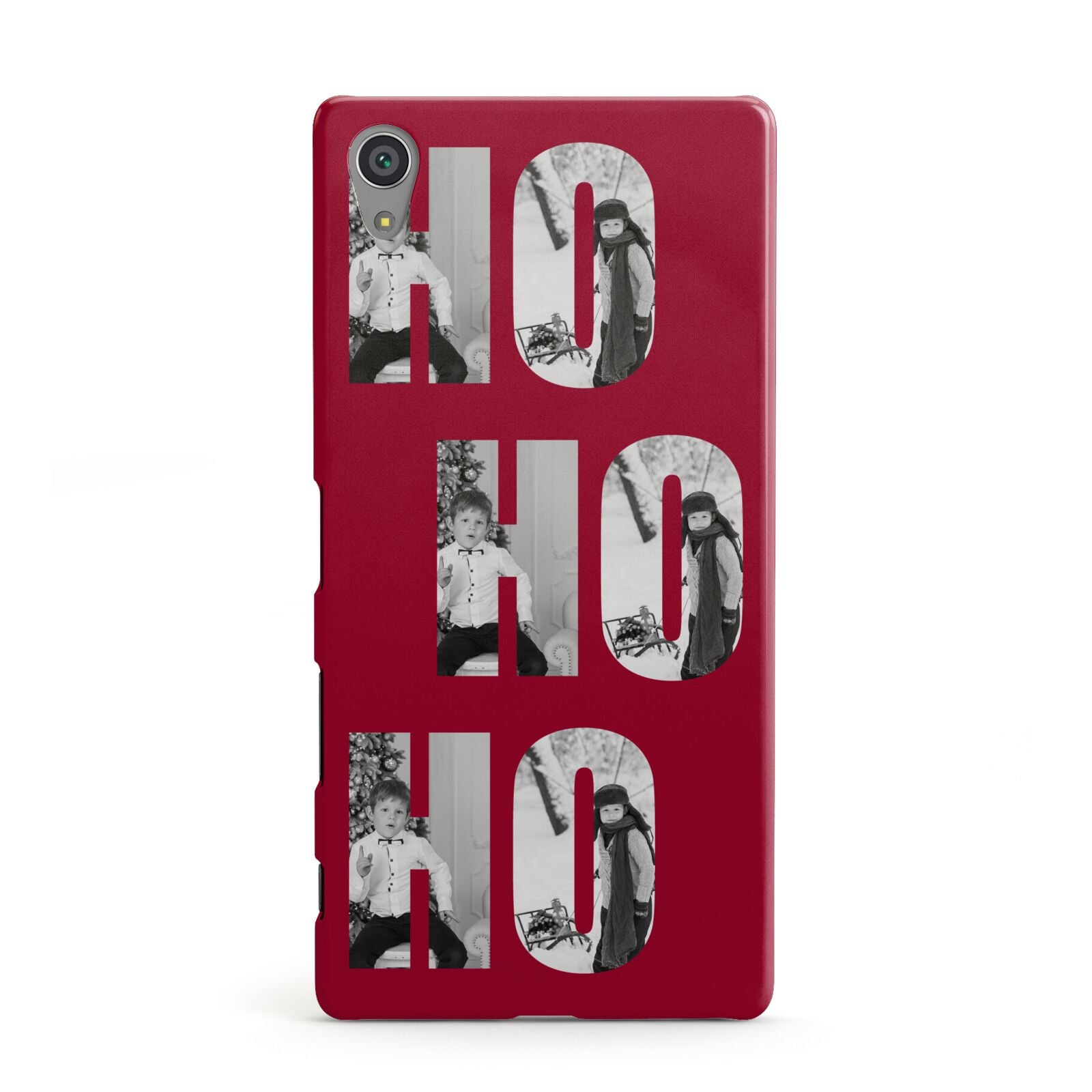 Red Ho Ho Ho Photo Upload Christmas Sony Xperia Case