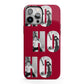Red Ho Ho Ho Photo Upload Christmas iPhone 13 Pro Max Full Wrap 3D Tough Case