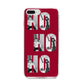 Red Ho Ho Ho Photo Upload Christmas iPhone 8 Plus Bumper Case on Silver iPhone