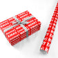 Red Merry Xmas Print with Name Personalised Wrapping Paper