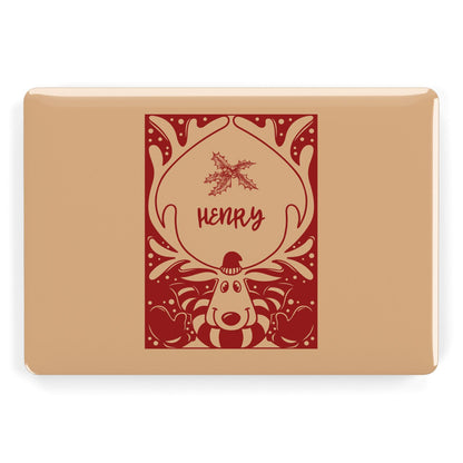 Red Personalised Rudolph Apple MacBook Case