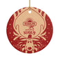 Red Personalised Rudolph Circle Decoration Back Image