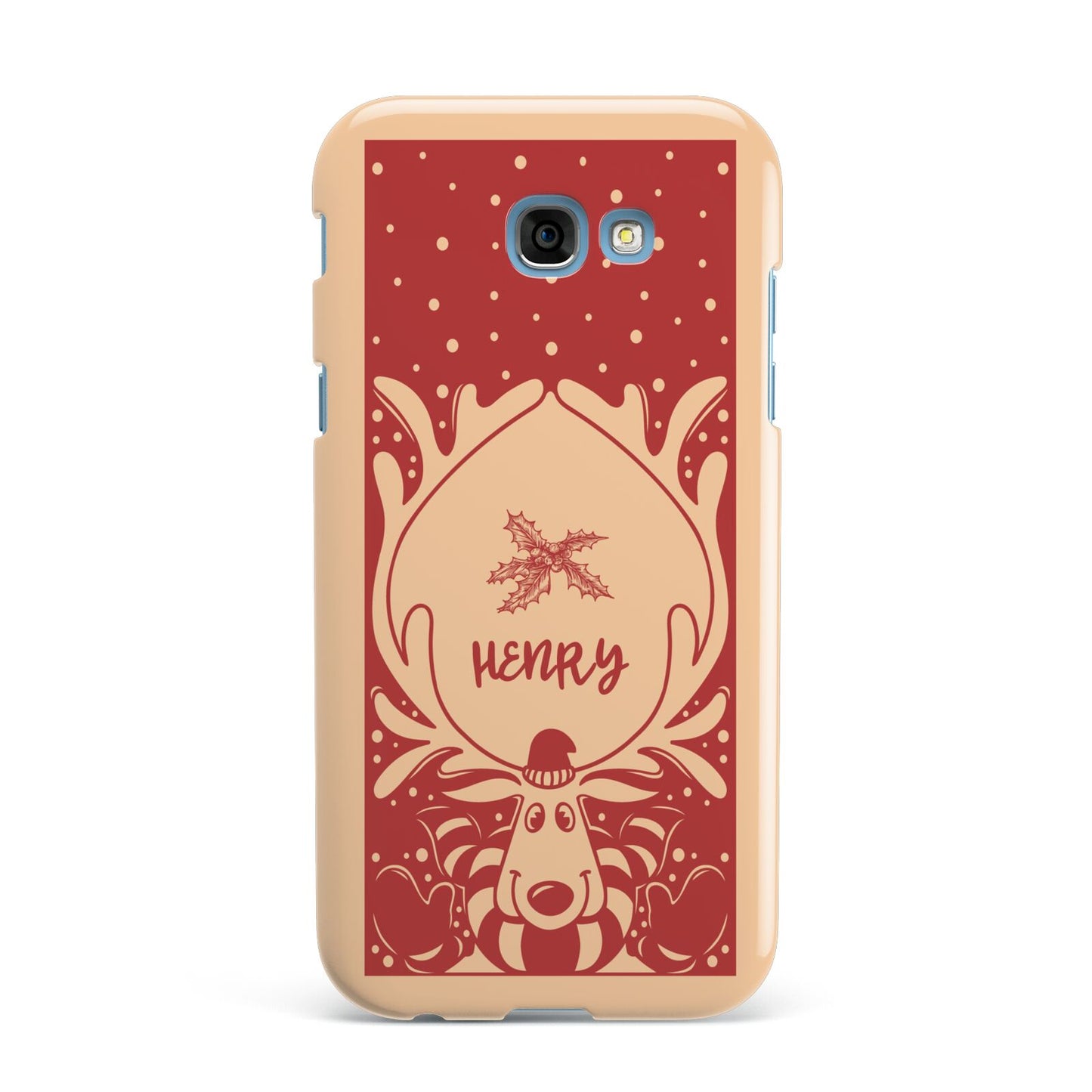 Red Personalised Rudolph Samsung Galaxy A7 2017 Case