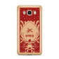 Red Personalised Rudolph Samsung Galaxy J7 2016 Case on gold phone