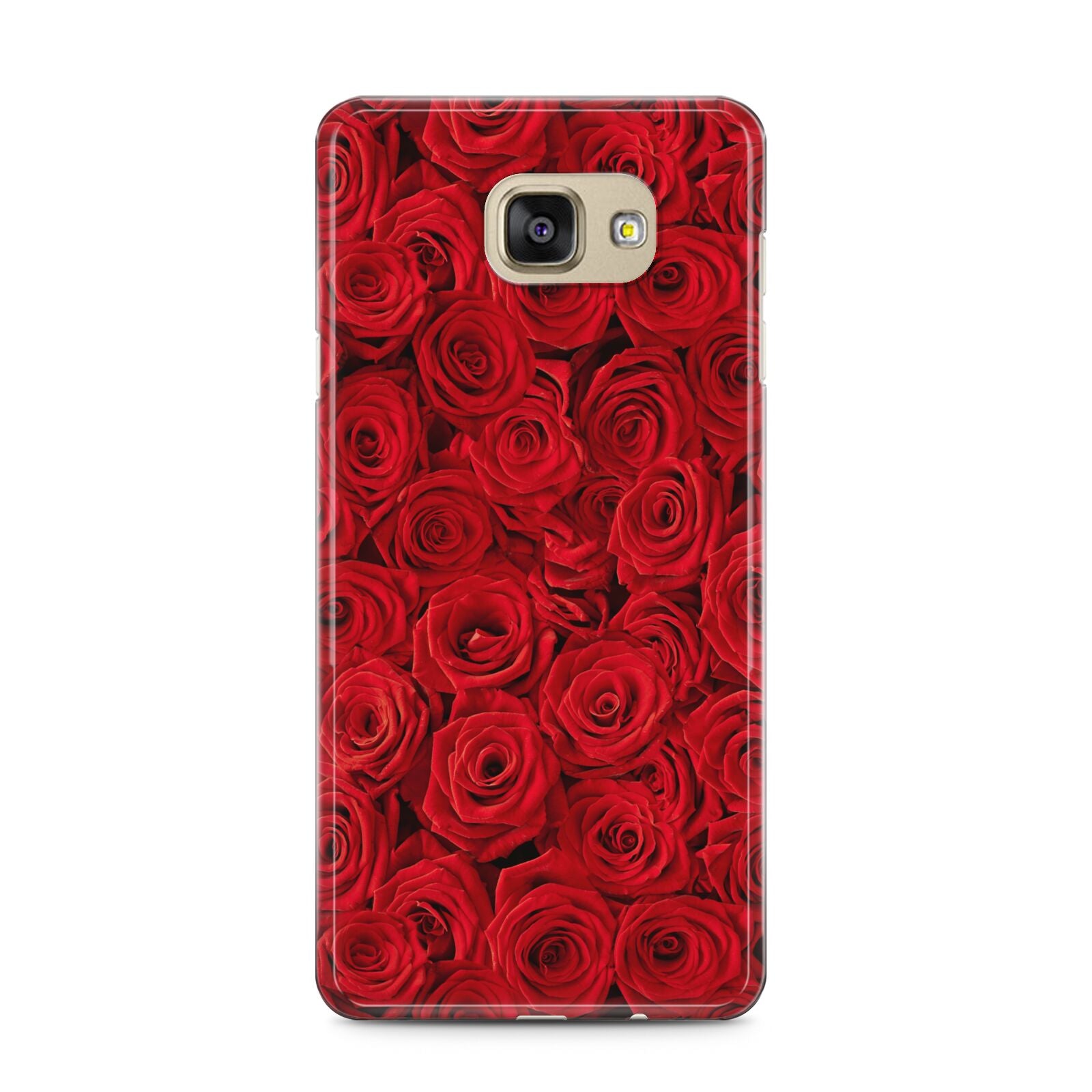 Red Rose Samsung Galaxy A5 2016 Case on gold phone