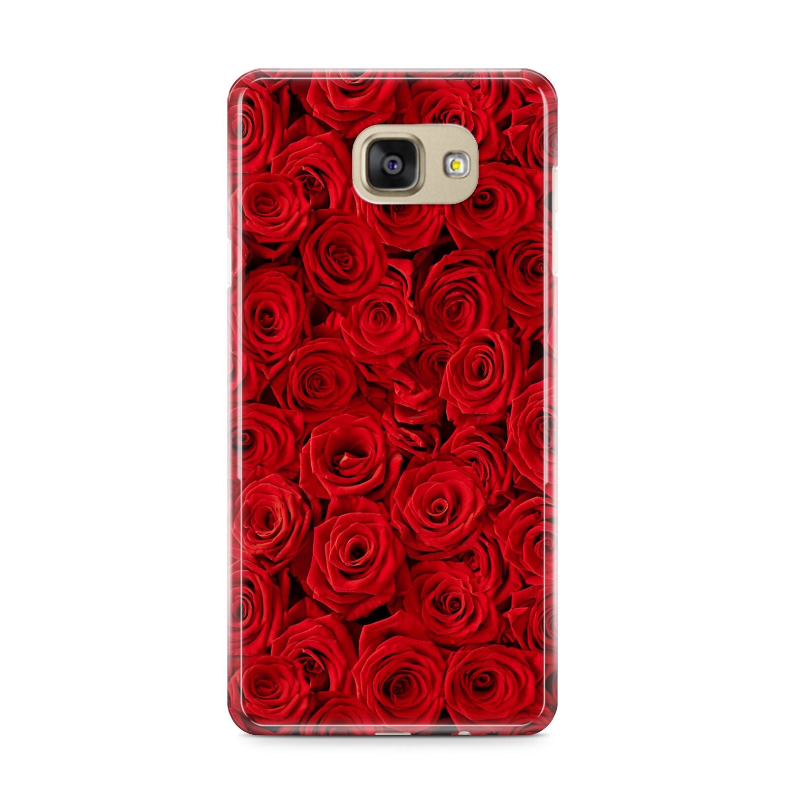 Red Rose Samsung Galaxy A9 2016 Case on gold phone