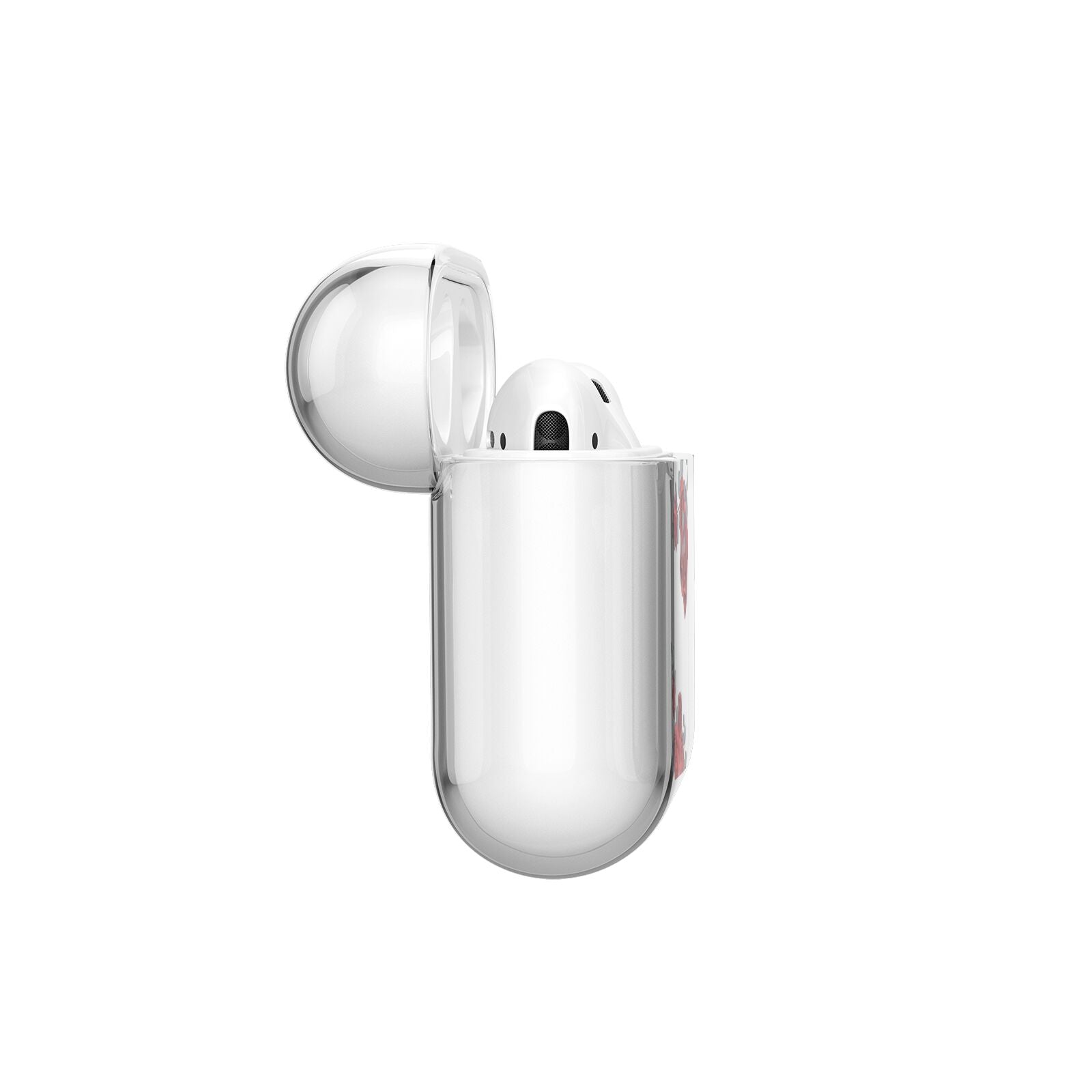 Red Roses AirPods Case Side Angle