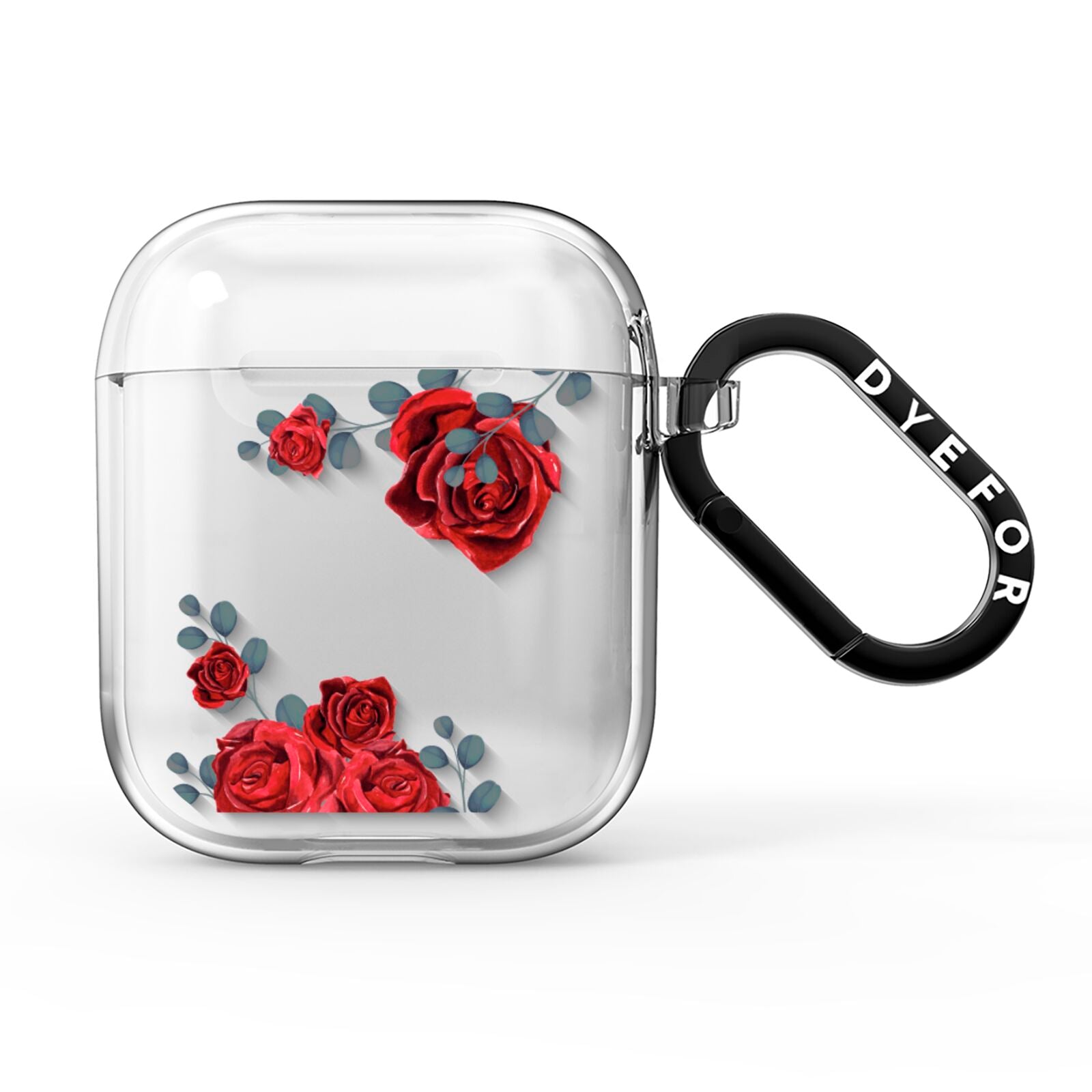 Red Roses AirPods Clear Case