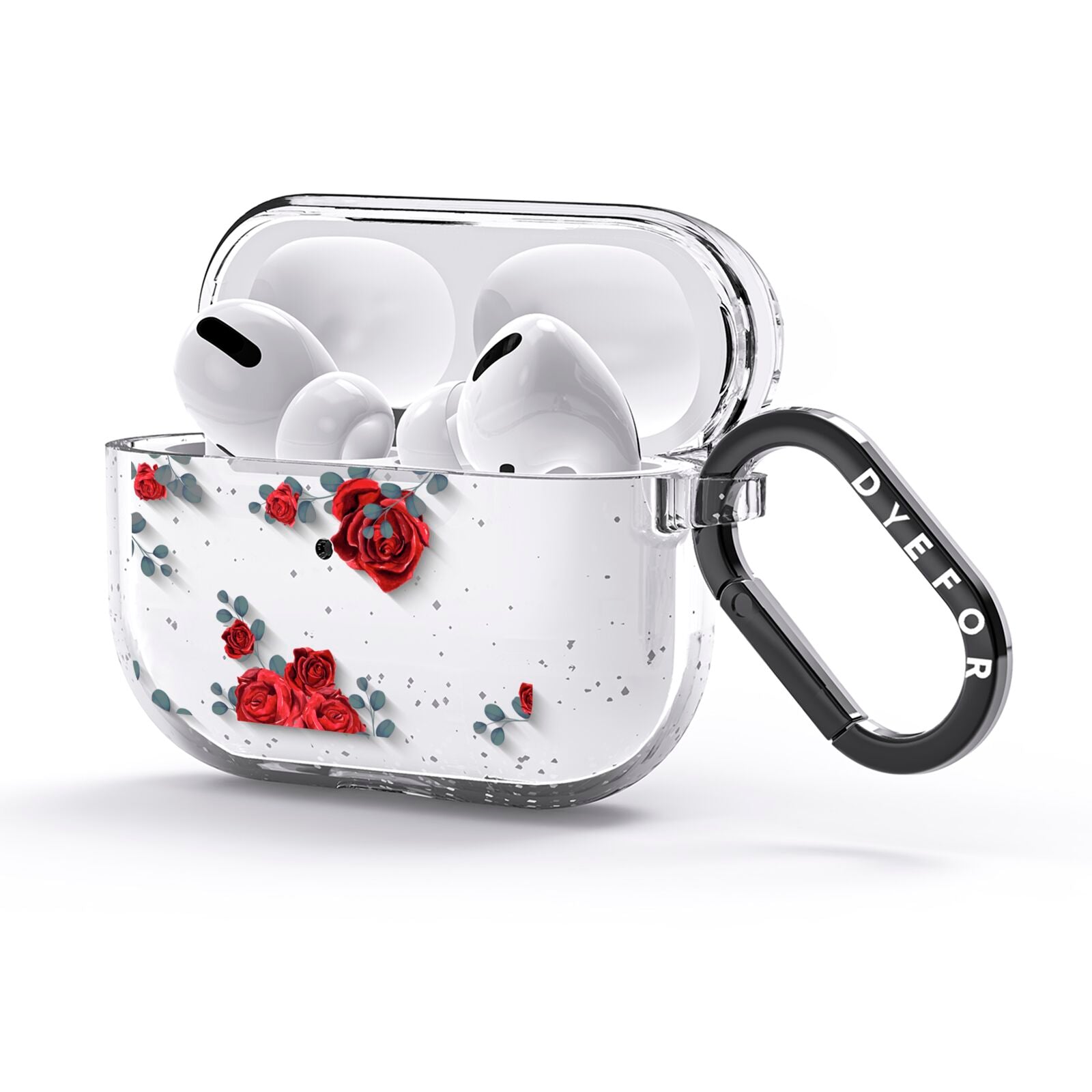 Red Roses AirPods Glitter Case 3rd Gen Side Image
