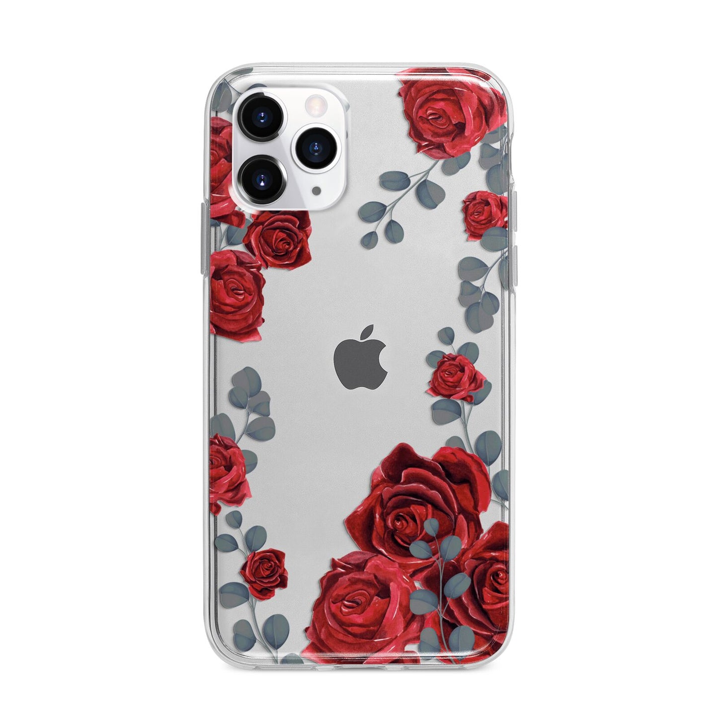 Red Roses Apple iPhone 11 Pro Max in Silver with Bumper Case