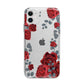 Red Roses Apple iPhone 11 in White with Bumper Case