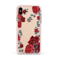 Red Roses Apple iPhone Xs Max Impact Case Pink Edge on Gold Phone
