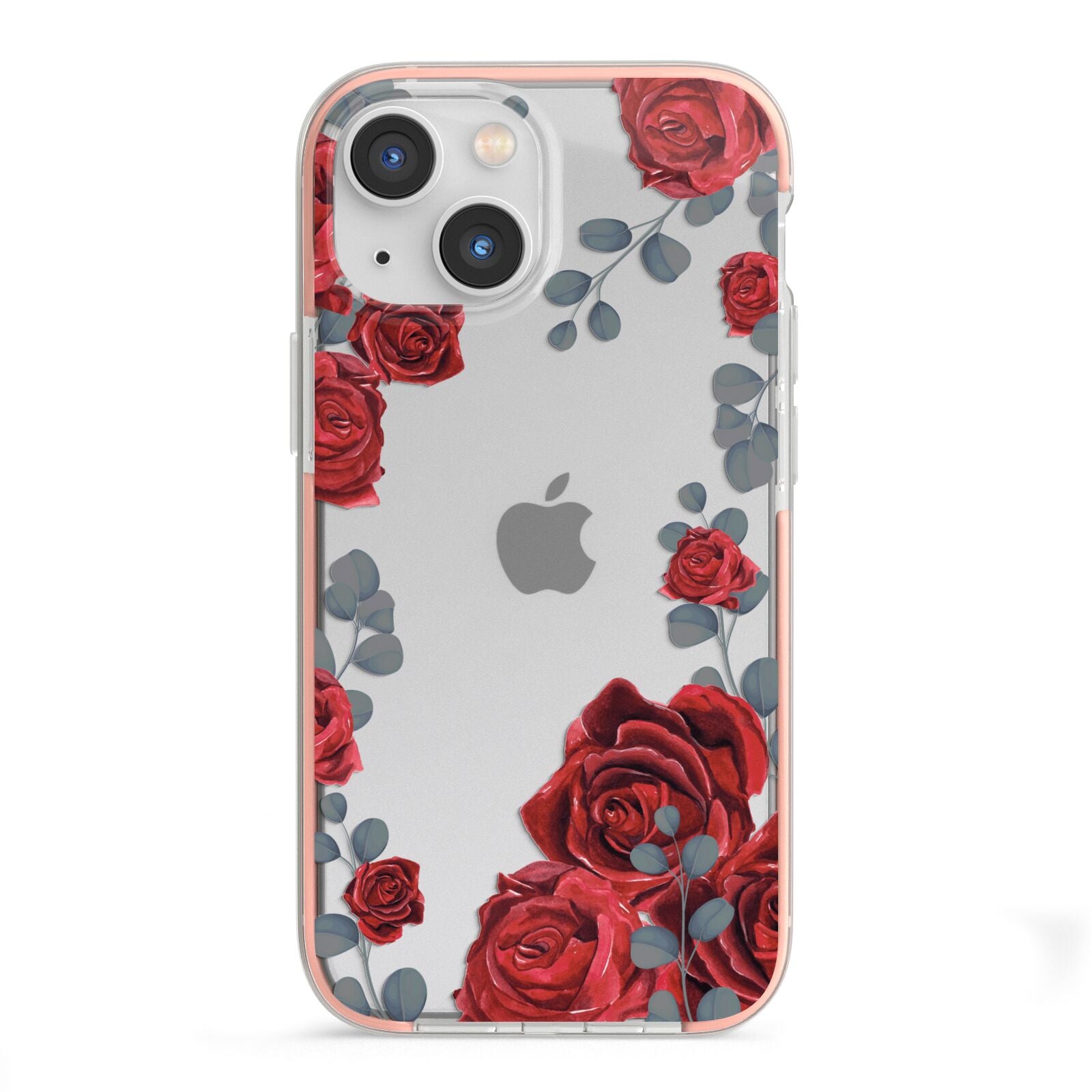 Red Roses iPhone 13 Mini TPU Impact Case with Pink Edges