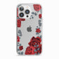 Red Roses iPhone 13 Pro TPU Impact Case with White Edges
